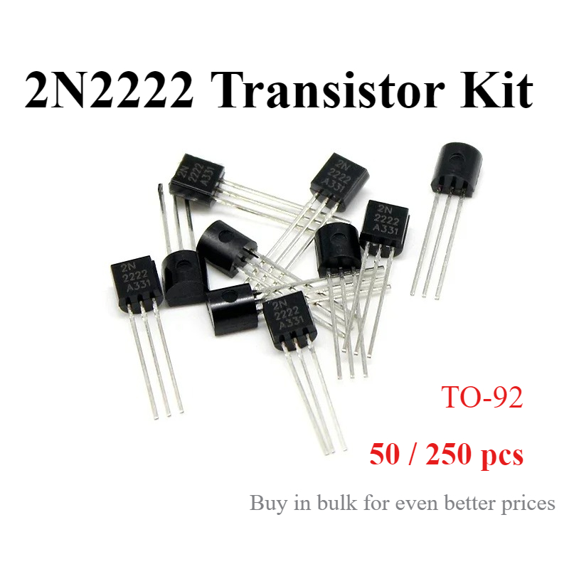 Diy Electronics Project Kit - Kit de Transistores NPN 2N2222 TO-92,